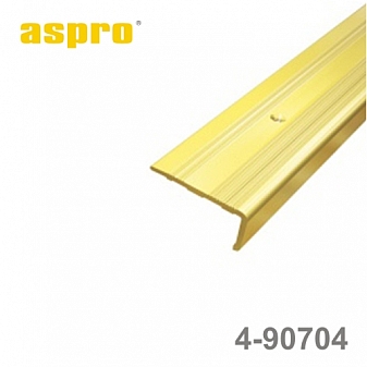 Mosadzná schodová uholníková lišta ASPRO 4-90704